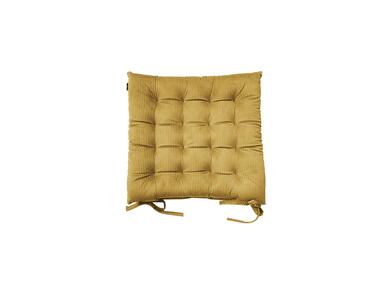 Zdjęcie: Poduszka na krzesło welwetowa sztruks casual chic musztarda 43x43 cm CHIC HOME