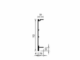 Profil aluminiowy Axonis do krawędzi Vector 112x3000 mm KNAUF CEILING SOLUTIONS