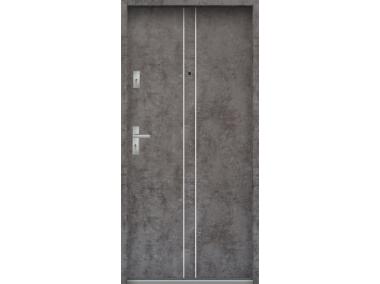 Zdjęcie: Drzwi wejściowe do mieszkań Bastion A-38 Beton ołówkowy 90 cm prawe OSP KR CENTER