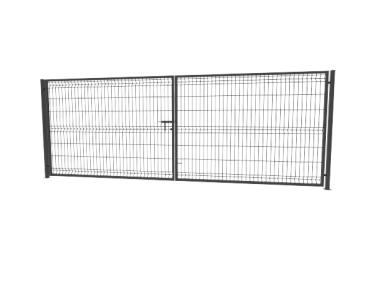 Zdjęcie: Brama 3D 400x153 cm ocynk 7016  komplet BETAFENCE