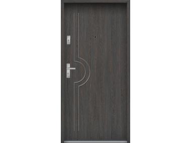 Zdjęcie: Drzwi wejściowe do mieszkań Bastion N-03 Wenge deska 80 cm prawe OSP KR CENTER
