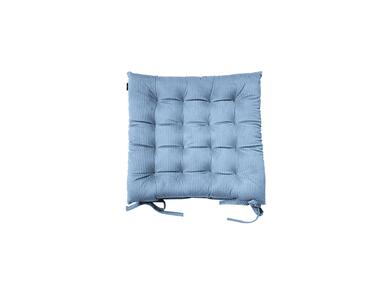 Zdjęcie: Poduszka na krzesło welwetowa sztruks casual chic błękit 43x43 cm CHIC HOME