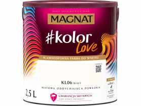 Farba plamoodporna #kolorLove biały 2,5 L MAGNAT