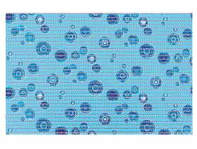 Mata piankowa Water 45x70 cm cm niebieska BISK