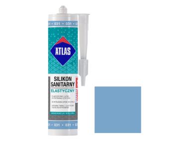 Zdjęcie: Silikon sanitarny elastyczny 031 błękitny 280 ml ATLAS