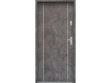 Zdjęcie: Drzwi wejściowe do mieszkań Bastion A-34 Beton ołówkowy 80 cm lewe ODR KR CENTER