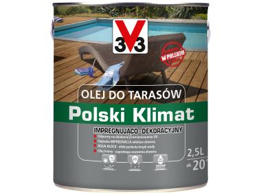 Zdjęcie: Olej do tarasów Polski Klimat 2,5 L Tek V33