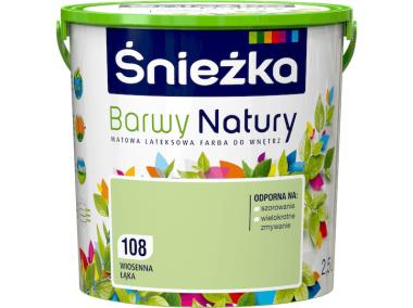 Zdjęcie: Farba Barwy Natury wiosenna łąka 108 2,5L ŚNIEŻKA