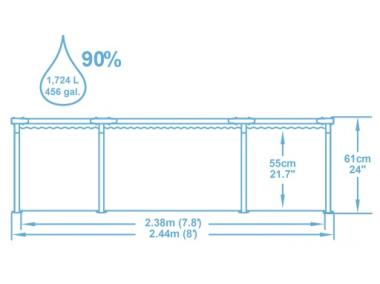 Zdjęcie: Basen Steel Pro 244x61 cm - 1724 L BESTWAY