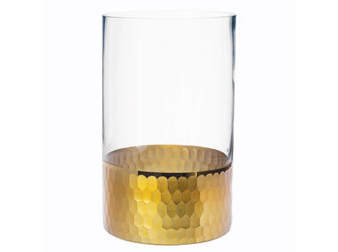 Zdjęcie: Wazon świecznik szklany 20 cm Golden Honey ALTOMDESIGN