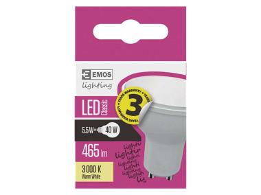 Zdjęcie: Żarówka LED Classic MR16, GU10, 5,7 W (40 W), 465 lm, ciepła biel EMOS