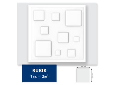 Zdjęcie: Kaseton 3D Rubik (2 m2) biały DMS