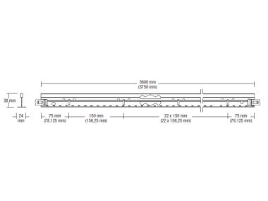 Zdjęcie: Profil główny 3600 mm - T24 x 38 Ventatec AMF