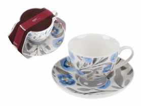 Filiżanka i spodek Florence 200 ml z porcelany New Bone wz. 1 RAVI DECOR