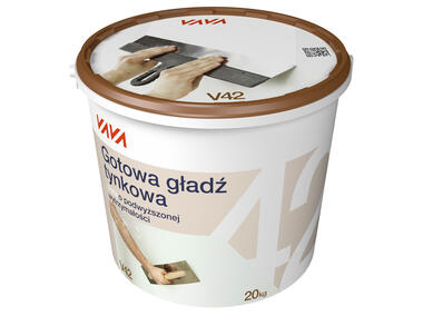 Zdjęcie: Gładź tynkowa V42 gotowa biała 20 kg VAVA