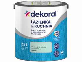 Farba lateksowa Łazienka&Kuchnia miętowa pokusa 2,5 L DEKORAL