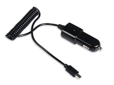 Zdjęcie: Ładowarka samochodowa kab. micro USB 5V 2.1A + port USB czarna LB0086 LIBOX