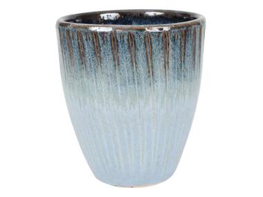 Zdjęcie: Donica ceramiczna szkliwiona błękitna 27x30 cm CERMAX