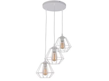 Zdjęcie: Lampa wisząca Diamond 3 x E27 biała koło 4309 TK LIGHTING