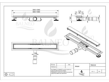 Zdjęcie: Odpływ liniowy szklany Double Dark G-Drain - Next - 90 cm BALNEO