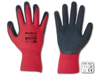 Zdjęcie: Rękawice ochronne Perfect Grip Red Full lateks, rozmiar 8 BRADAS