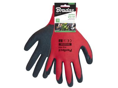 Zdjęcie: Rękawice ochronne Perfect Grip Red Full lateks, rozmiar 8 BRADAS