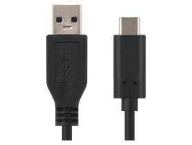 Kabel Usb 3.1, wtyk A - C, szybkie ładowanie Quick Charge, transmisja danych, 1 m, czarny EMOS