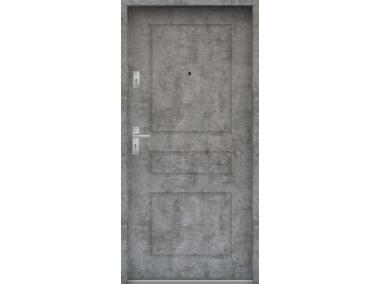 Zdjęcie: Drzwi wejściowe do mieszkań Bastion T-56 Beton srebrny 80 cm (NW) prawe ODR KR CENTER