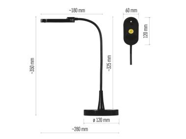 Zdjęcie: Lampa biurkowa LED black & home czarna EMOS