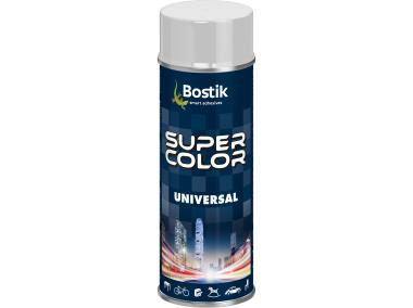 Zdjęcie: Lakier uniwersalny ogólnego zastosowania Super Color Universal biały połysk RAL 9010 400 ml BOSTIK