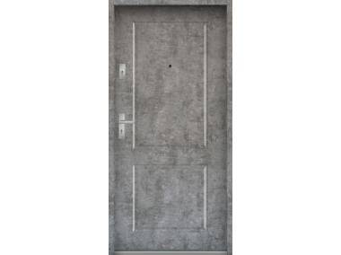 Zdjęcie: Drzwi wejściowe do mieszkań Bastion S-91 Beton srebrny 80 cm prawe OSPŁ KR CENTER