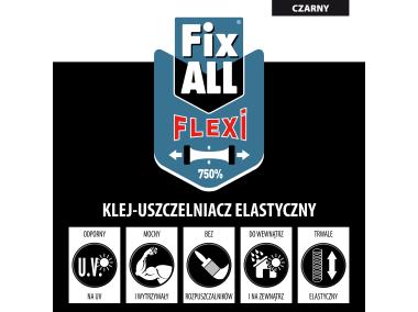 Zdjęcie: Klej uszczelniacz hybrydowy Fix All Flexi 290 ml czarny SOUDAL