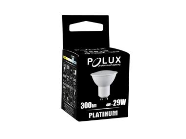Zdjęcie: Żarówka LED GU10 SMD 3,8 W CW 300 lm Platinum POLUX
