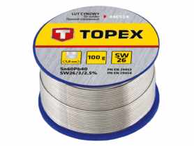 Lut cynowy 60% Sn, drut 1.0 mm, 100 g TOPEX