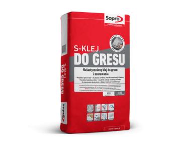 Zdjęcie: Uelastyczniony klej do gresu i murowania C1TE S-KLEJ 295 22,5 kg SOPRO