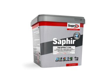 Zdjęcie: Fuga cementowa elastyczna Saphir antracyt 4 kg SOPRO