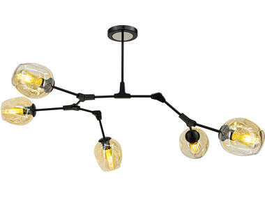 Zdjęcie: Lampa sufitowa Boston 1962/5 black - 21QG ELEM