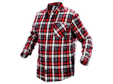 Zdjęcie: Koszula flanelowa krata czerwono-czarno-biała, rozmiar XL NEO