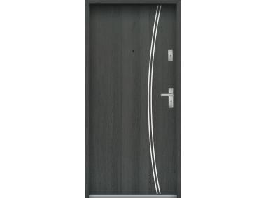 Zdjęcie: Drzwi wejściowe do mieszkań Bastion R-61 Grafit 90 cm lewe OSPŁ KR CENTER