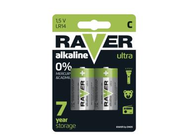 Zdjęcie: Bateria alkaliczna Raver Ultra Alkaline C (LR14) blister 2 EMOS