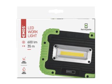 Zdjęcie: Naświetlacz LED 5W Cob, 600lm powerbank 3000 mAh ładowalny EMOS