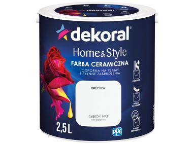 Zdjęcie: Farba ceramiczna Home&Style grey fox 2,5 L DEKORAL