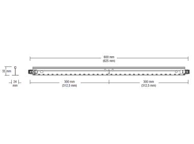 Zdjęcie: Profil poprzeczny 600 mm - T24x33 GK Ventatec AMF