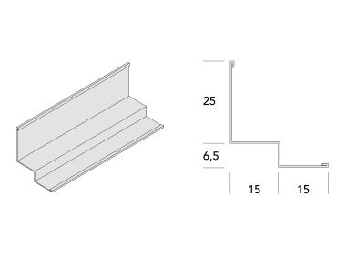 Zdjęcie: Profil przyścienny schodkowy do krawędzi 6mm (15x06) 3005 mm ARMSTRONG