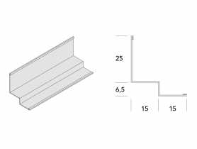 Profil przyścienny schodkowy do krawędzi 6mm (15x06) 3005 mm ARMSTRONG