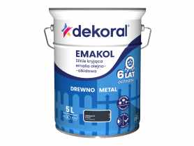 Emalia olejno-alkidowa Emakol 5 L Antracyt DEKORAL