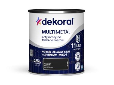 Zdjęcie: Farba do metalu Multimetal czarna 0,65 L DEKORAL