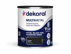 Farba do metalu Multimetal czarna 0,65 L DEKORAL