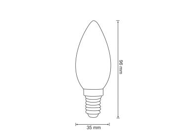 Zdjęcie: Żarówka dekoracyjna C37 E14 2 W clear POLUX