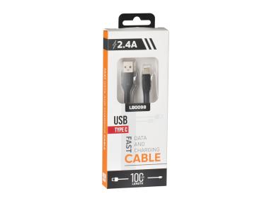 Zdjęcie: Kabel USB - USB typ C fast charging 1m LB0098 LIBOX